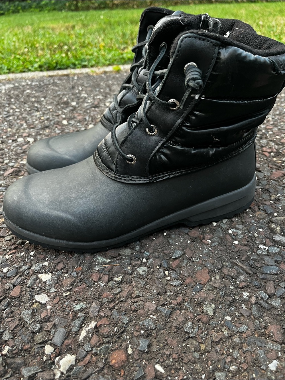 Sperry Women’s Size 9 Black Insulated Side Zip Winter Duck Boots STS86687
